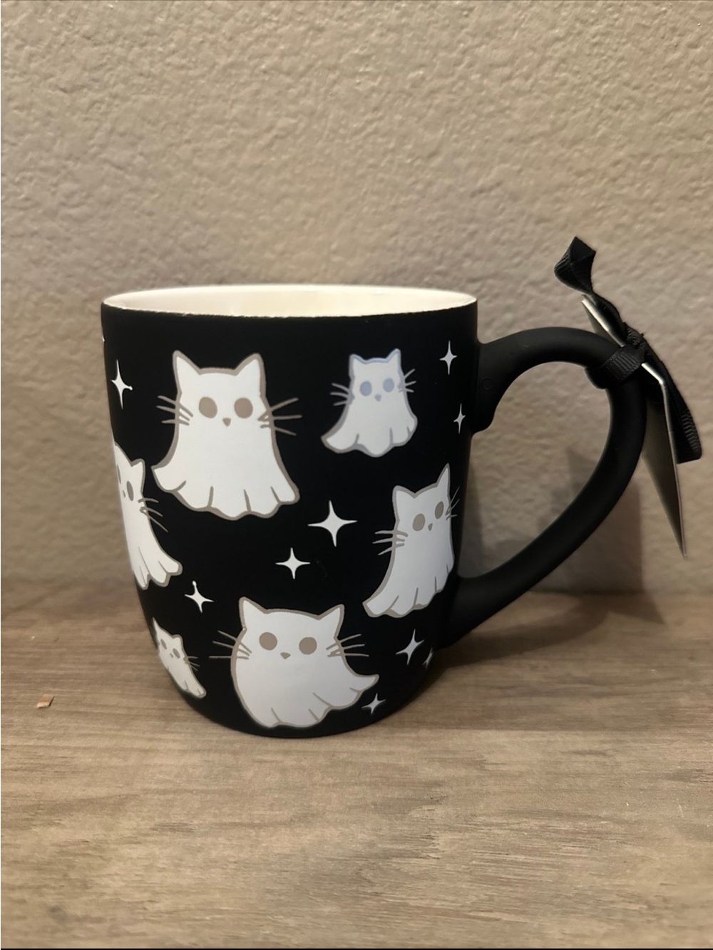 Cobwebs & Cauldrons Ghost Cat Mug